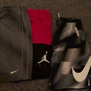 2 pair of Nike & 1 Jordan Boys Shorts